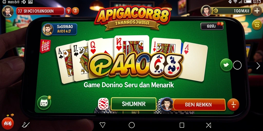 Screenshot APIGACOR88 menunjukkan aksi seru dalam permainan Domino.