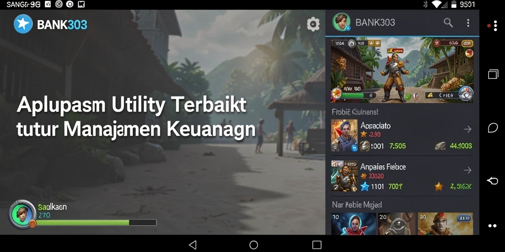 Tampilan aplikasi BANK303 yang sederhana dan efektif.