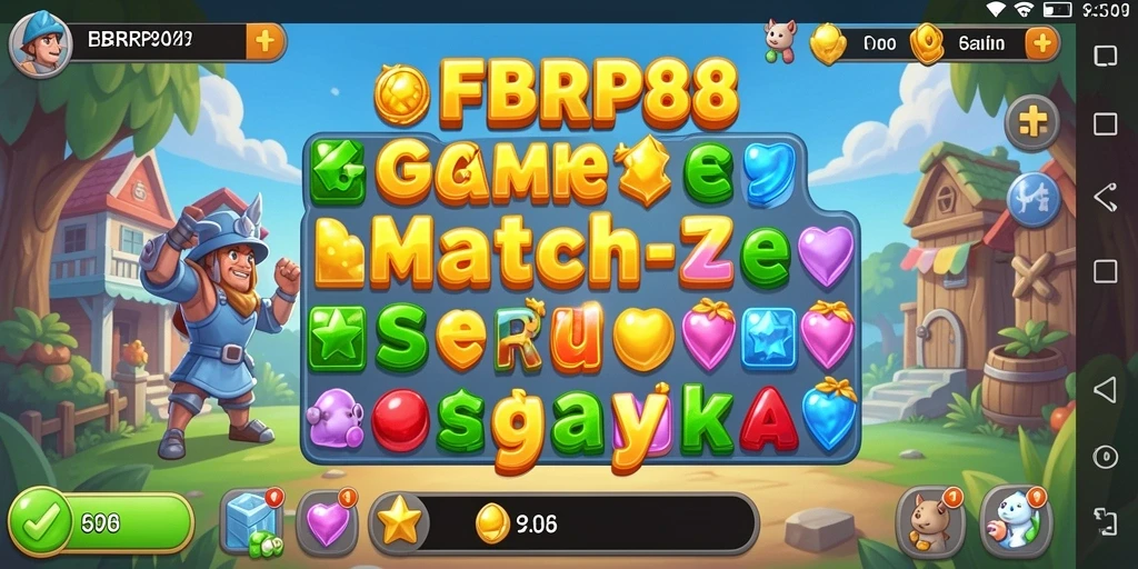 Screenshot gameplay FBRP88 dengan tantangan Match-3 yang menarik.