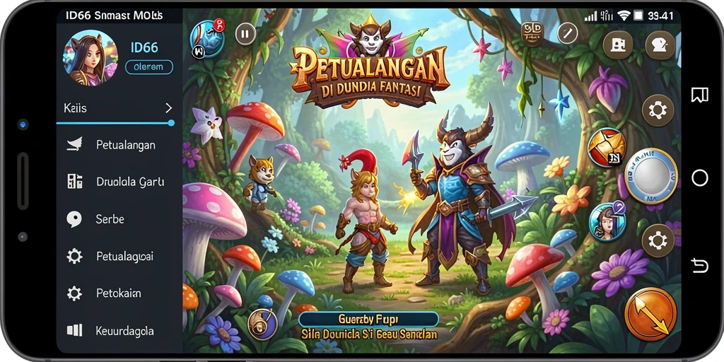 Gameplay menarik dari ID66 dalam mengeksplorasi dunia petualangan.