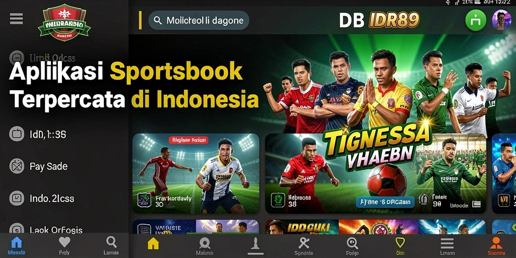 Screenshot utama IDR89 menampilkan tampilan menarik dari fitur taruhan olahraga.