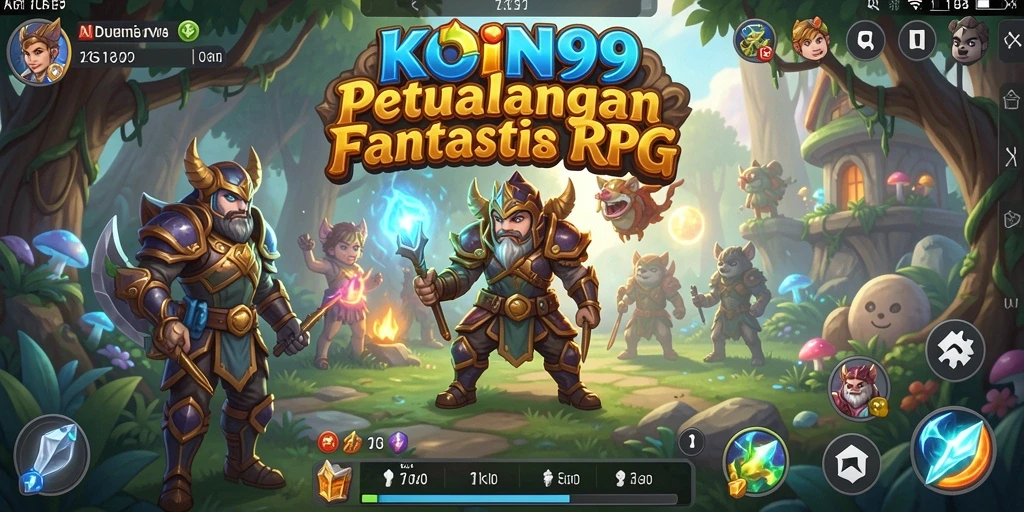 Tangkapan layar KOIN99 menampilkan aksi pertempuran epik dalam RPG.