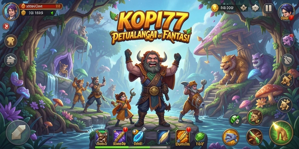 Screenshot KOPI77 menampilkan aksi seru dalam pertempuran RPG.