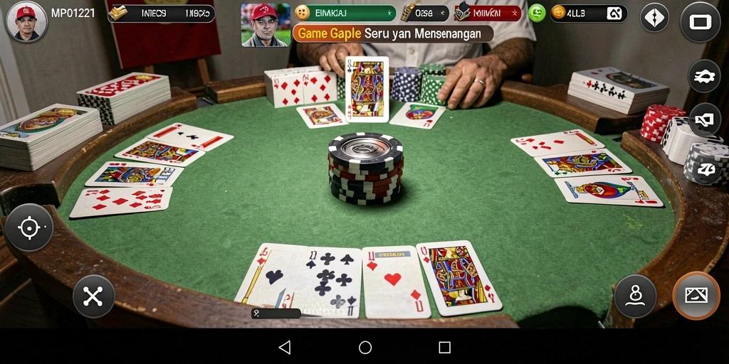 Tampilan gameplay seru Gaple di MPO1221 dalam aksi.