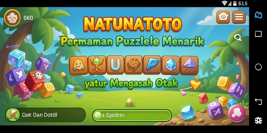 Tampilan gameplay NATUNATOTO yang seru dan menantang.