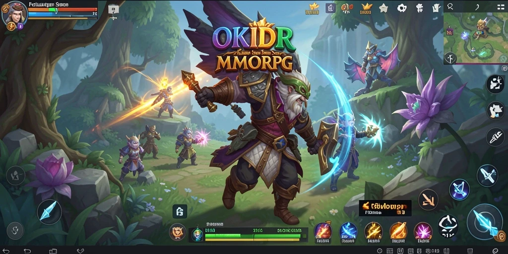 Tampilan gameplay seru dalam petualangan MMORPG OKIDR.