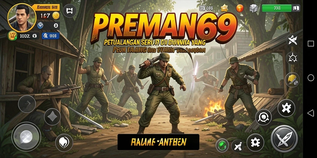 Tangkapan layar <strong>PREMAN69</strong> menampilkan aksi seru dalam petualangan yang menantang.