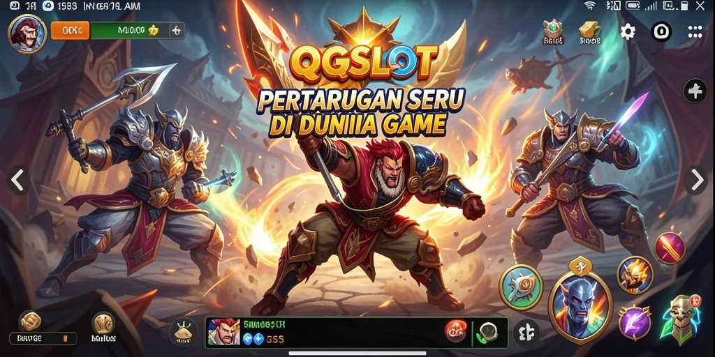 Tampilan dinamis pertarungan karakter di QQSLOT.