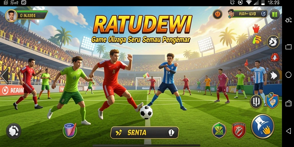 Tampilan gameplay menarik dari RATUDEWI yang penuh aksi olahraga.