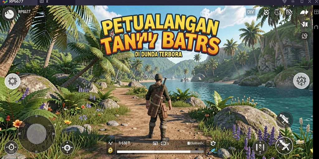 Screenshot gameplay RP6677 yang menunjukkan eksplorasi dalam dunia terbuka.