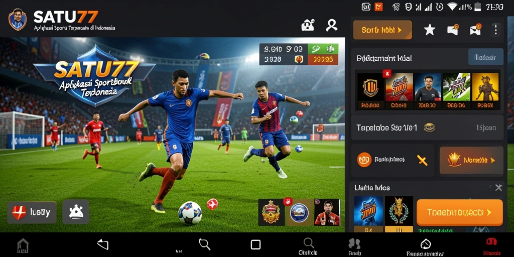 Screenshot SATU77 menunjukkan antarmuka taruhan olahraga yang menarik.