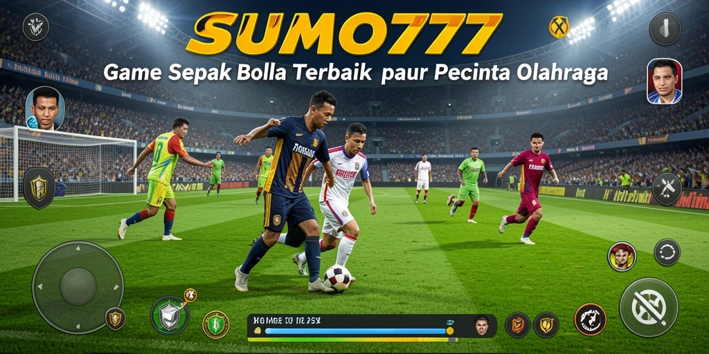Tampilan permainan SUMO777 yang mendebarkan dan penuh aksi pertandingan sepak bola.